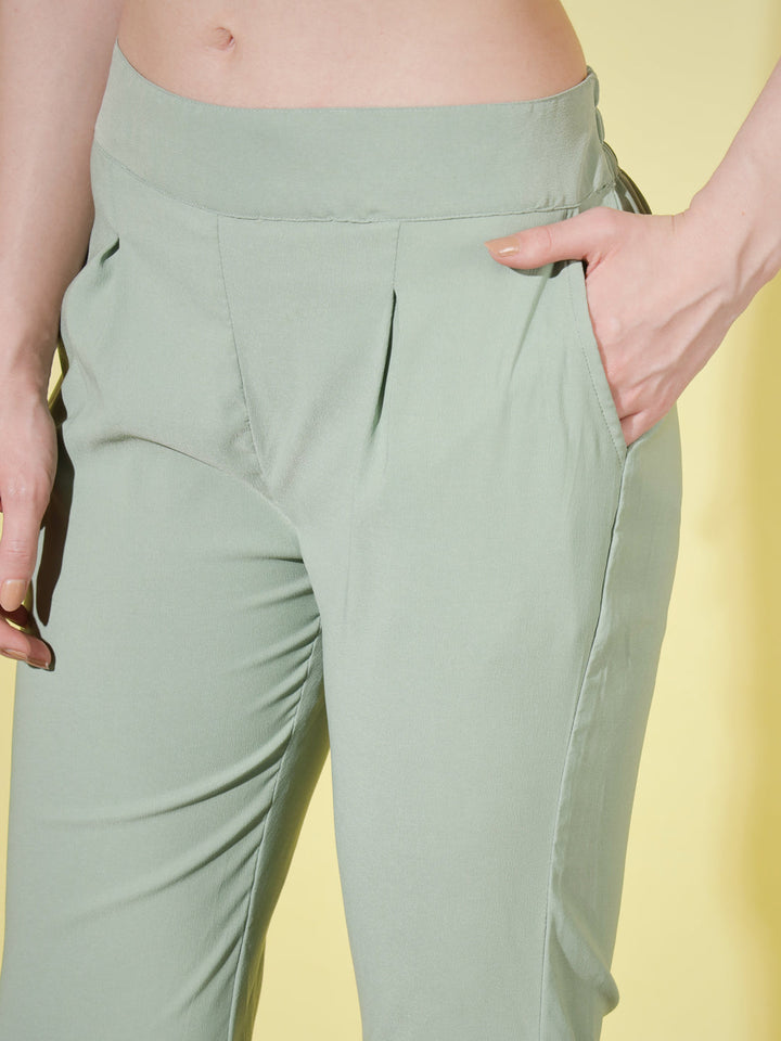 WOMEN SOLID PANT VINTAGE - PISTA