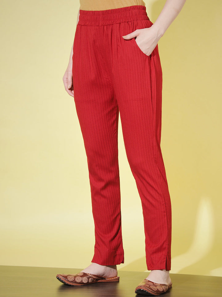 SOLID STRIPE PANT-PISTA