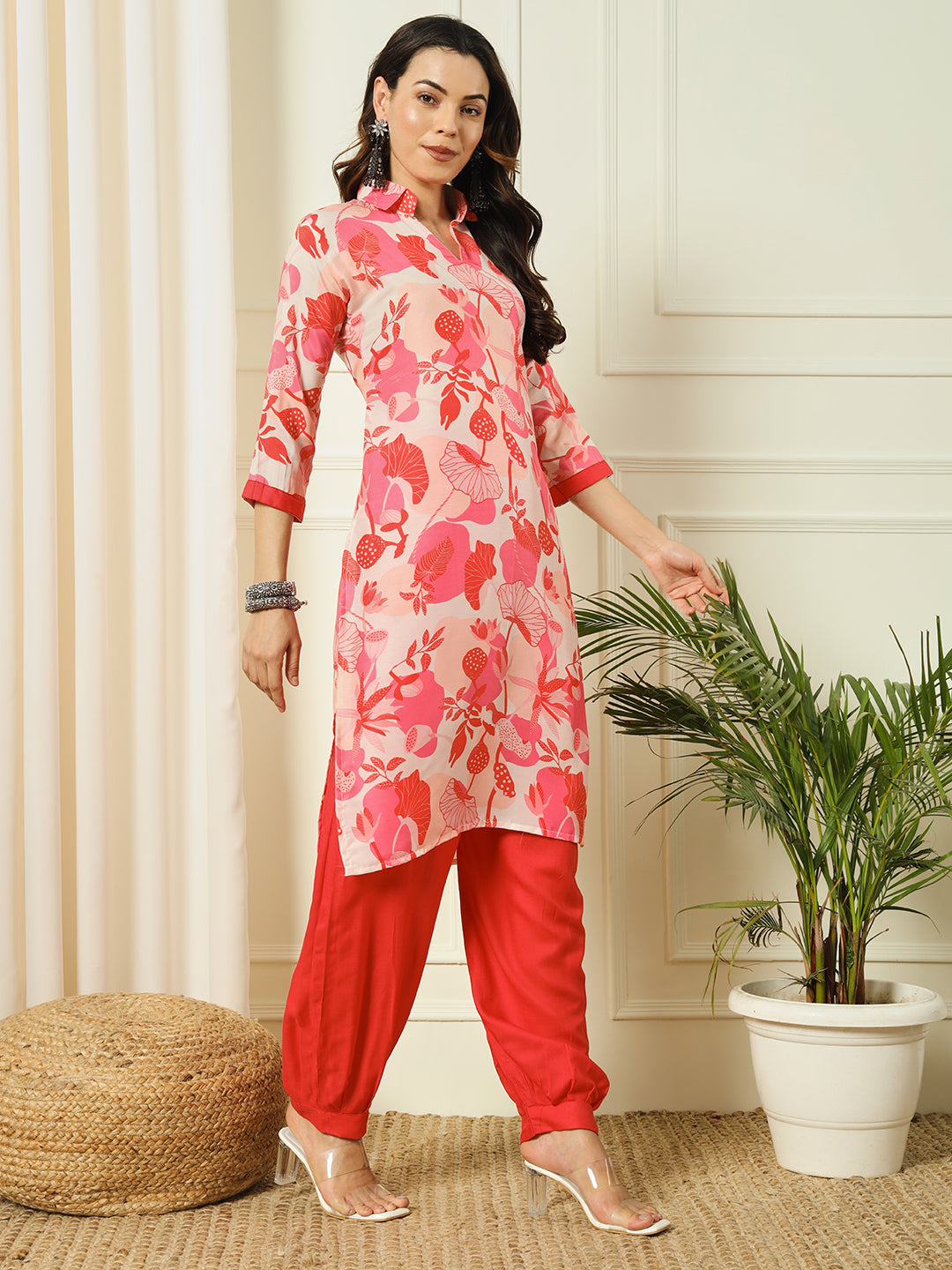 PRINTED KURTI HERAM PANT SET