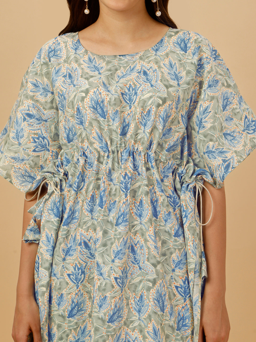 FLORAL KAFTAN - GREEN