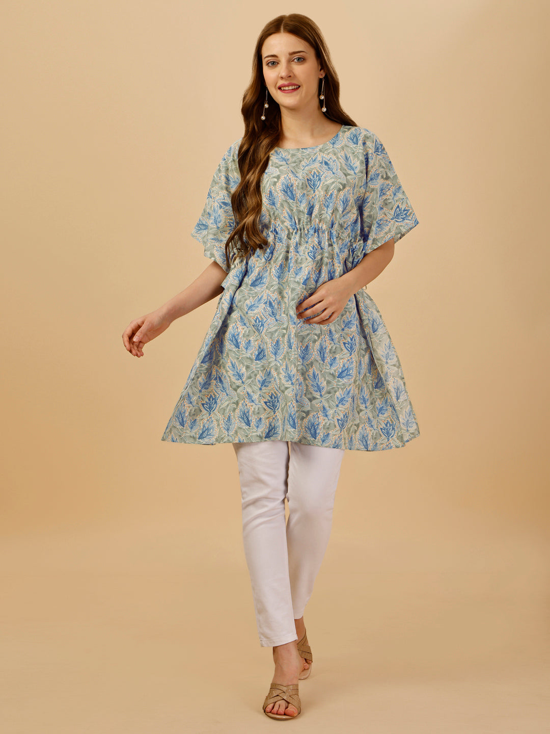 FLORAL KAFTAN - GREEN