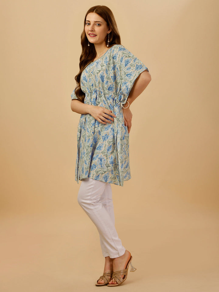 FLORAL KAFTAN - PEACH