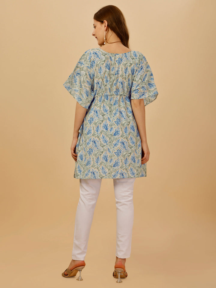 FLORAL KAFTAN - PEACH