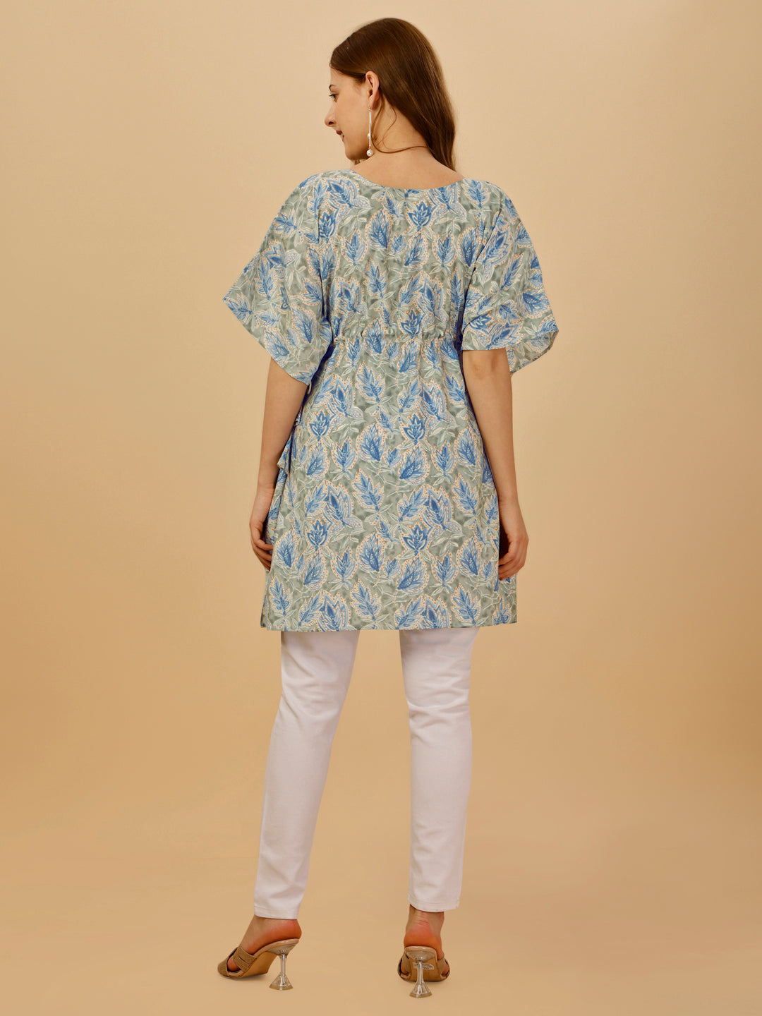 FLORAL KAFTAN - SKY BLUE