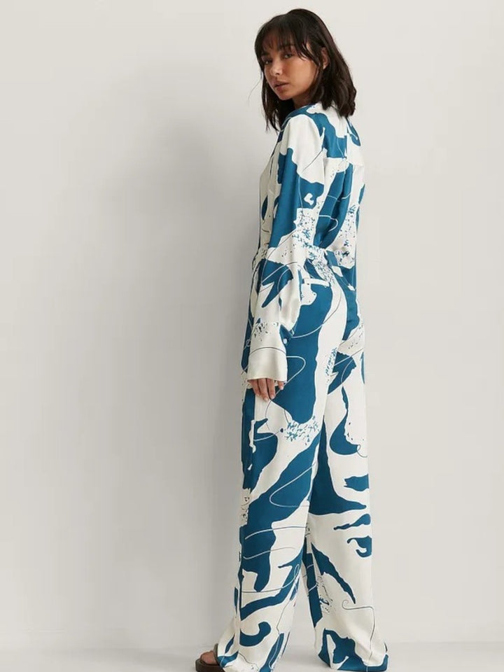 ELEGANT ABSTRACT PRINTED SHIRT PANT SET