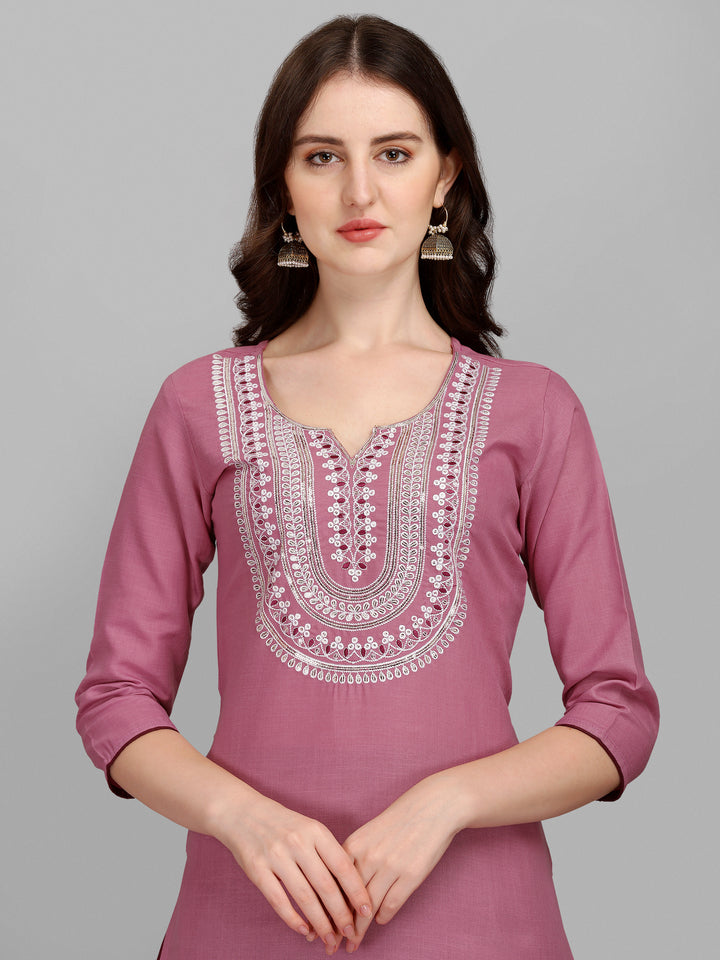 Embroidery Kurti Pant Dupatta Set