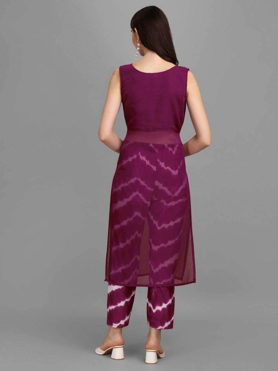 SOLID KURTI WITH PANT - RED