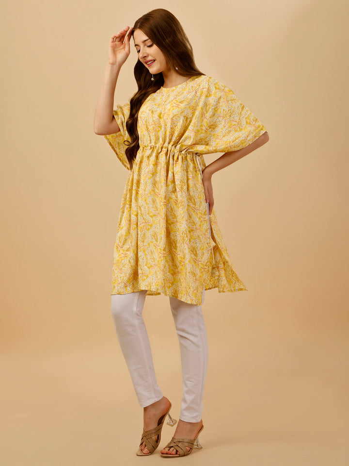 FLORAL KAFTAN - PEACH