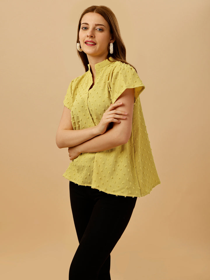 SHORT SLEEVE PASTEL TOP - GREEN