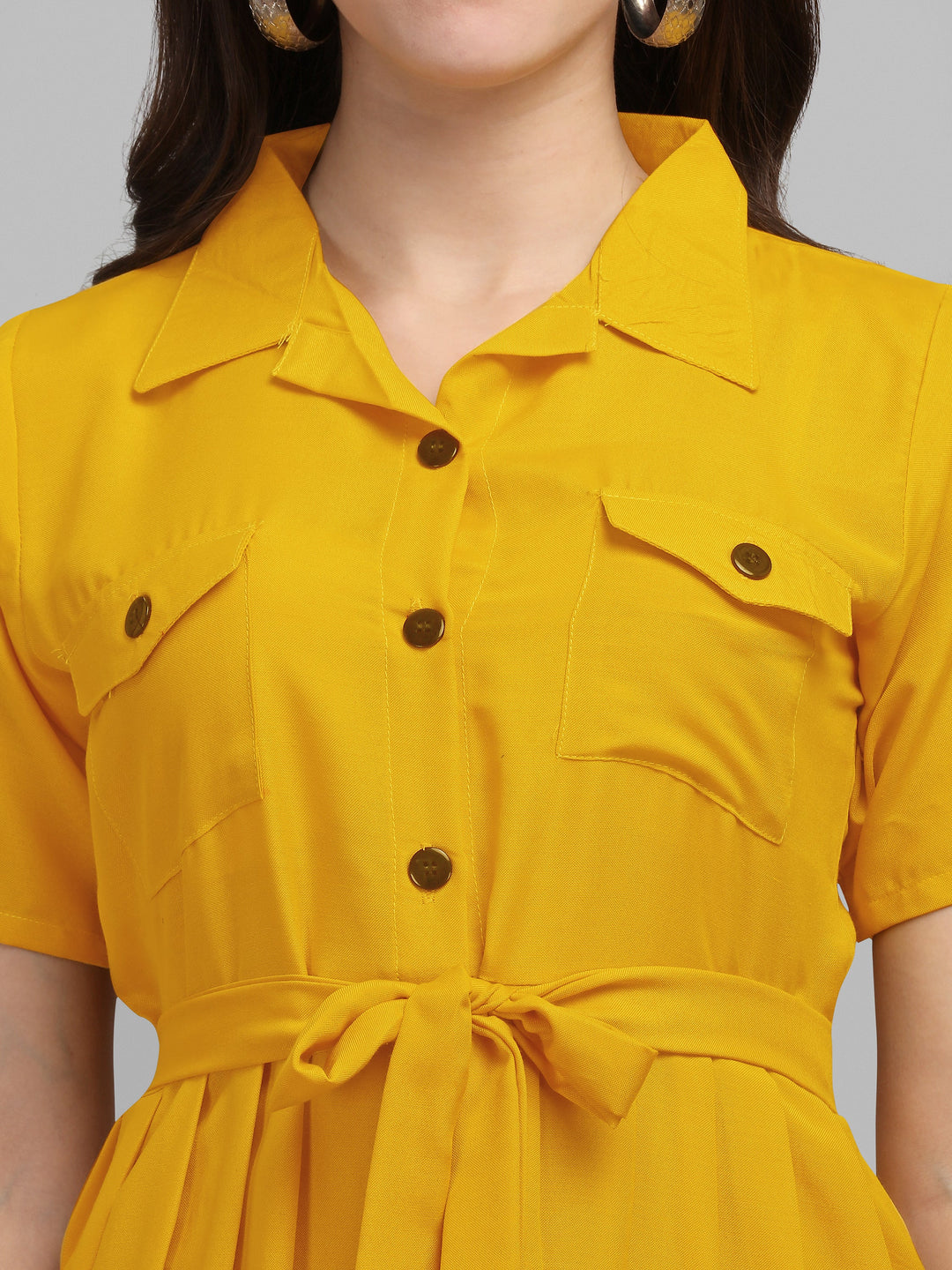 SOLID COLOURED SHIRT DRESS-RAMA